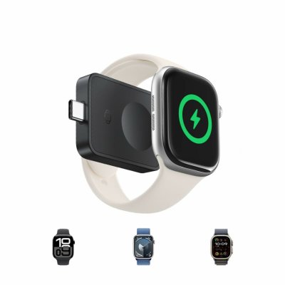 BASEUS Chargeur Sans Fil Magn&eacute;tique pour Apple Watch  MagPro 2.5W MagSafe Type-C Noir
