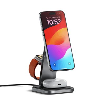 SATECHI Chargeur Sans Fil Pliable 3-en-1 Qi2  