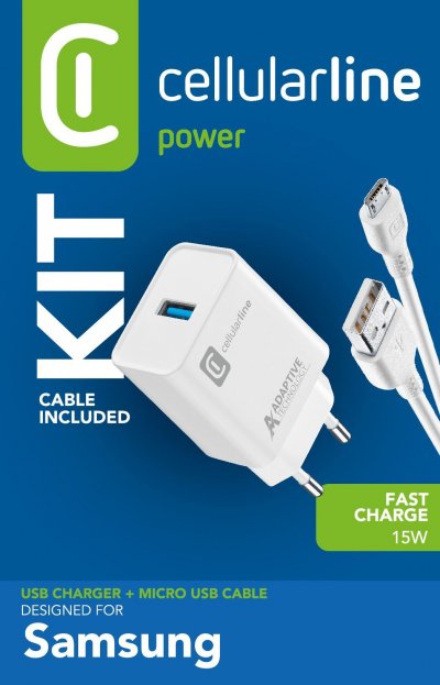 CELLULARLINE Chargeur Secteur Achsmkit 15 Wmusbw 