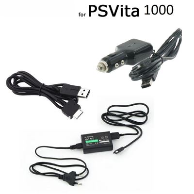 GENERIQUE Chargeur secteur + allume cigare + USB Sony PS VITA 1000 - 1 m&egrave;tre