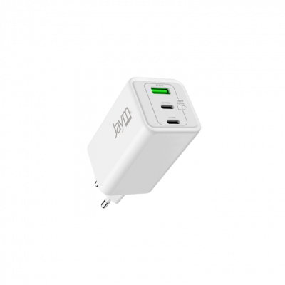 JAYM Chargeur Secteur  GaN 100W 2 USB-C PD PPS USB-A Blanc Triple port
