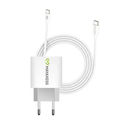 MAYAXESS Chargeur Secteur pour Galaxy Z Fold 6 20W + C&acirc;ble USB-C 1m Blanc