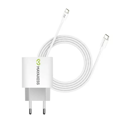 MAYAXESS Chargeur Secteur Pour Pixel 8 20w + C&acirc;ble Usb-c 1m Blanc 