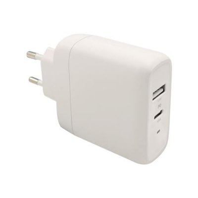 ACCSUP Chargeur secteur pour tablette et smartphone Blanc + C&acirc;ble USB-C 1 m