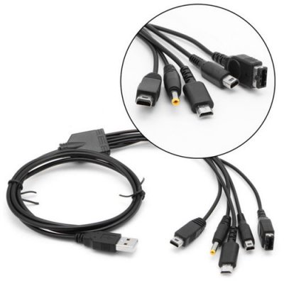 STRA&SZLIG;E GAME Chargeur Usb 5 En 1 Pour Ds Lite, Nds, Dsi, 3ds, Psp Et Wii U