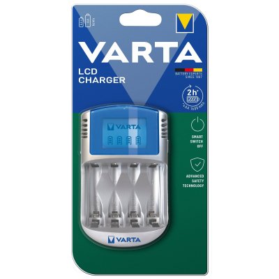VARTA Chargeur  sans piles lcd 220v, 12v et usb