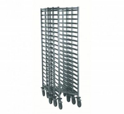 MATERIEL CH PRO Chariot &agrave; glissi&egrave;res GN 1/1 encastrable 20 niveaux Tournus - Inox