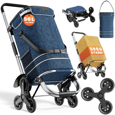 MONZANA&REG; Chariot de courses 2 en 1 Bleu