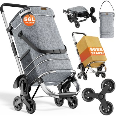 MONZANA&REG; Chariot de courses 2 en 1 Gris