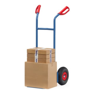 FETRA Chariot en acier tubulaire B1125L 200 kg, benne 250 x 320, pneumatique