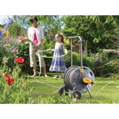 HOZELOCK Chariot enrouleur de tuyau 60 m avec tuyau de 50 m