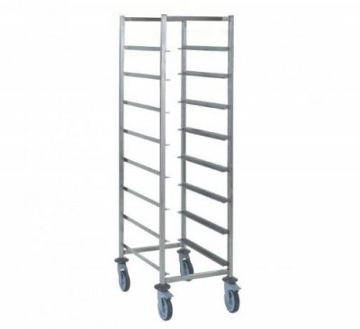 MATERIEL CH PRO Chariot pour casiers &agrave; vaisselle 8 niveaux Tournus - Inox