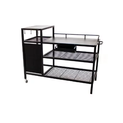 BRASERO Chariot pour plancha - acier noir 9760007