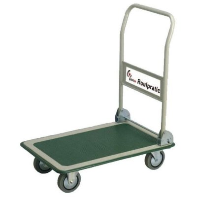 FINISH Chariot roulpratic vert 300k plateau 750x490mm