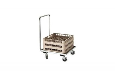 GENERIQUE Chariot transport casiers - - acier chrom&eacute; 515x640x925mm