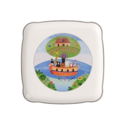 VILLEROY & BOCH Charm & Breakfast Design Naif Plat carr&eacute; Multicolore 