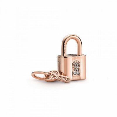 PANDORA Charm  moments Cadenas & cl&eacute; - Rose gold