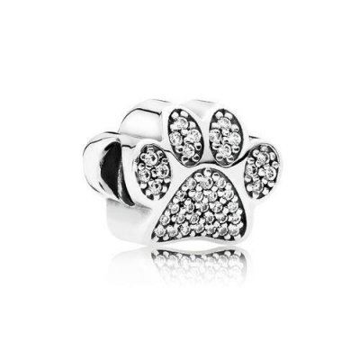 PANDORA Charm  Moments empreinte de patte scintillante