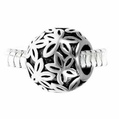 SO CHARM BIJOUX Charm perle coeur acier par SC Crystal BEA0186