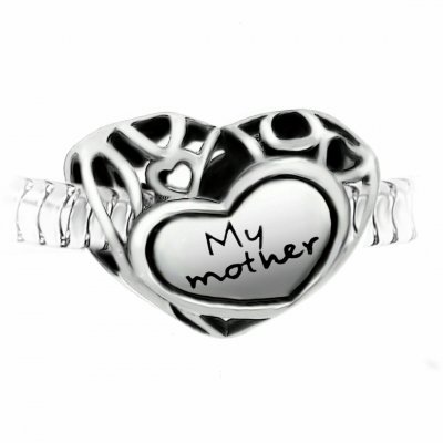 SO CHARM BIJOUX Charm perle My mother acier par SC Crystal