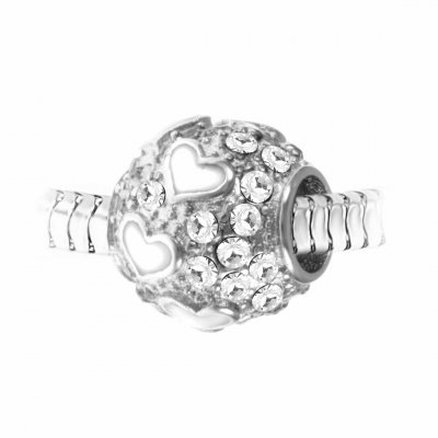 SO CHARM BIJOUX Charm perle orn&eacute; de cristaux de Boh&egrave;me par SC Crystal