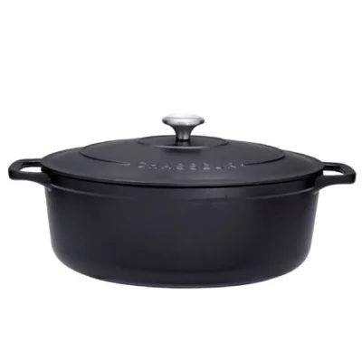 CHASSEUR  Cocotte en fonte ovale 25 cm Noire - Sublime