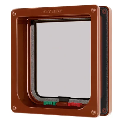 CAT MATE Chati&egrave;re 4 verrouillages avec tunnel 235 brun - pet-mate - VA-6207