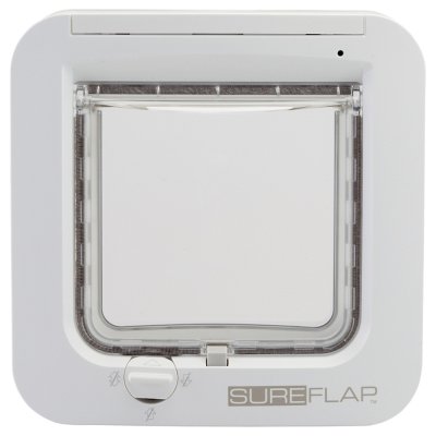 SUREFLAP Chati&egrave;re Par D&eacute;tection De Puce &Eacute;lectronique Blanc Chat - 