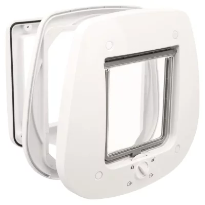 TRIXIE Chatiere  - 4 positions - Pour porte verre - 27 x 26 cm - Blanc