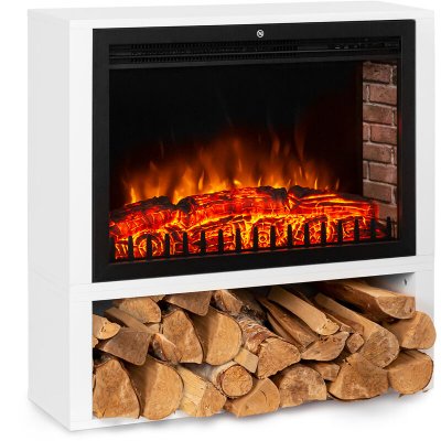 KLARSTEIN Chauffage &eacute;lectrique - Mauna Loa - Fausse chemin&eacute;e - 1000/2000W - T&eacute;l&eacute;commande - Blanc