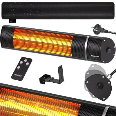 MONZANA&REG; Chauffage radiant infrarouge 2000W Noir