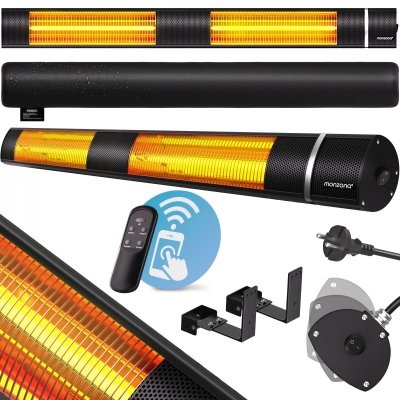 MONZANA&REG; Chauffage radiant infrarouge 3000W Noir