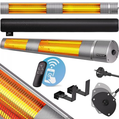 MONZANA&REG; Chauffage radiant infrarouge Argent&eacute; 3000W