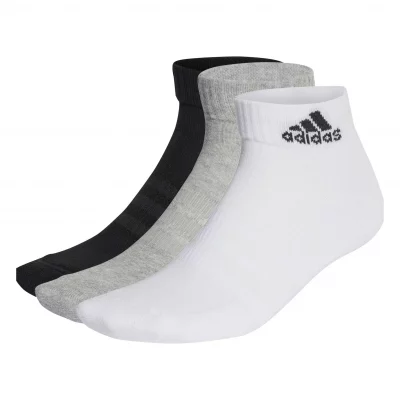 ADIDAS Chaussettes  Cushioned Sportswear noir gris blanc (3 paires) - S