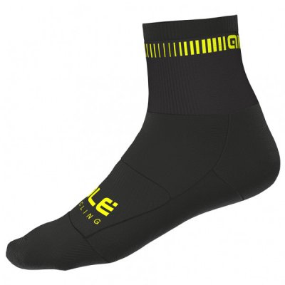 ALE Chaussettes Al&eacute; Logo Qskin - Black/Yellow Fluorescent