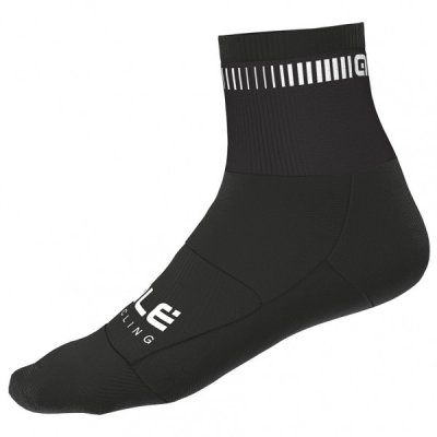 ALé Chaussettes Al&eacute; Logo Qskin - Noir - blanc} - S}, Noir - blanc}