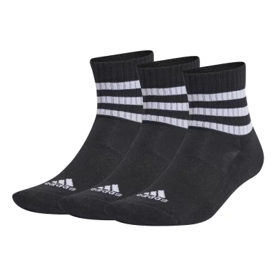 ADIDAS Chaussettes basses molletonn&eacute;es 3 bandes Sportswear (3 paires)