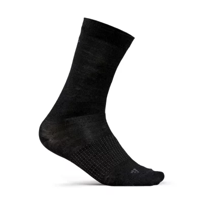 CRAFT Chaussettes  core wool noir 2 paires