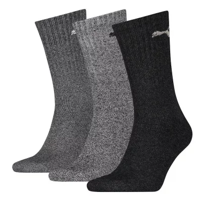 PUMA Chaussettes de tennis  Logo grisanth tripack Gris Anthracite fonc&eacute; Taille : 43