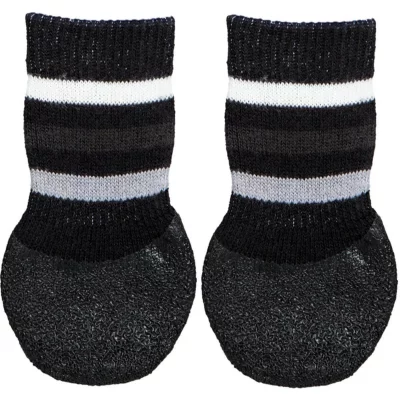 TRIXIE Chaussettes Pour Chiens, Anti-D&eacute;rapant, 2 Pcs, Noir - Mon Animalerie