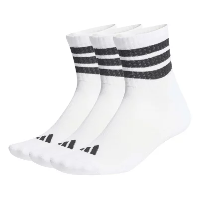ADIDAS Chaussettes rembourr&eacute;es mi-hautes  3 stripes (x3)