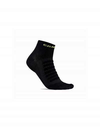CRAFT Chaussettes running by  adv dry mid b black