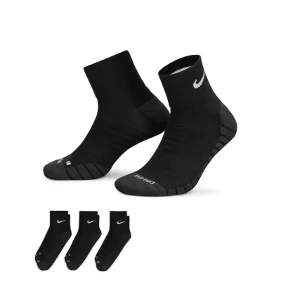 NIKE Chaussettes Running  - Noir - Chaussettes Homme sports taille S