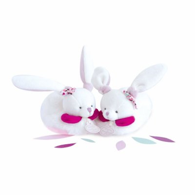 DOUDOU ET COMPAGNIE Chaussons avec hochet 6-12 mois cerise - 