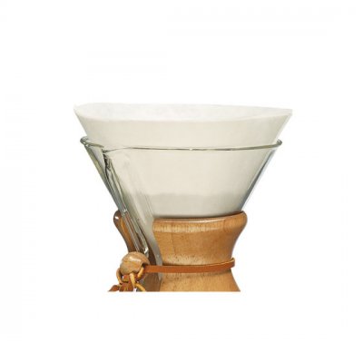 CHEMEX  Lot de 100 filtres &agrave; caf&eacute; coll&eacute;s
