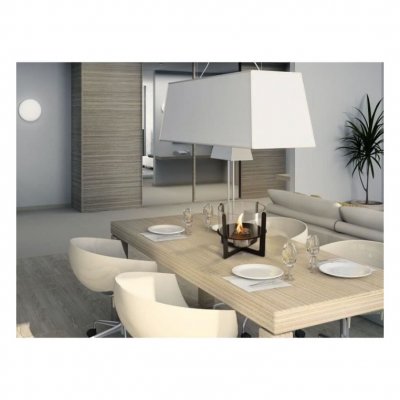 PURLINE Chemin&eacute;e bio de table avec cylindre en verre 