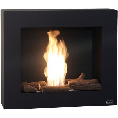PURLINE Chemin&eacute;e bio&eacute;thanol Murale Bestbio-AF-BB - Noir - avec kit de b&ucirc;ches.