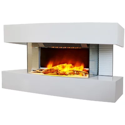 CHEMIN ARTE Chemin&eacute;e &eacute;lectrique CHEMIN'ARTE lounge medium blanc 185, 2000 W 