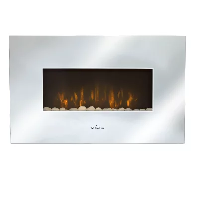 PURLINE Chemin&eacute;e &eacute;lectrique murale CHE-450- fa&ccedil;ade MIROIR