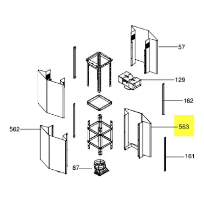 SCHOLTES Cheminee Inferieure Arriere Pour Hotte  - C00143685